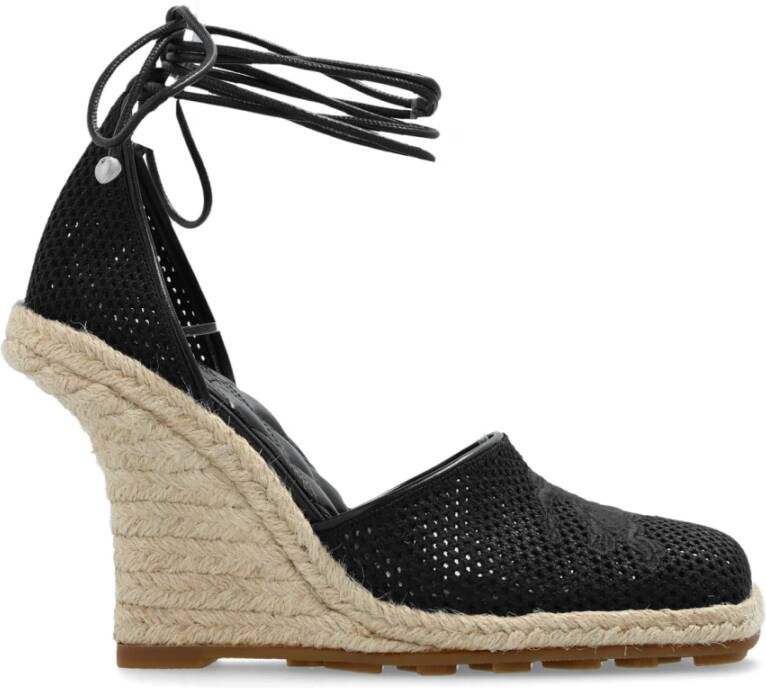 Burberry Plunge Wedge Espadrilles Black Dames