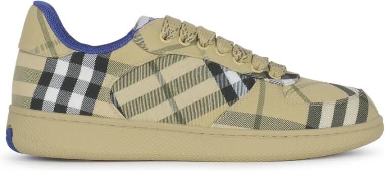 Burberry Sneakers met Geruite Motief en Rubberen Zolen Multicolor Dames