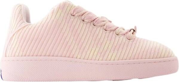 Burberry Geruite Gebreide Box sneakers Pink Dames