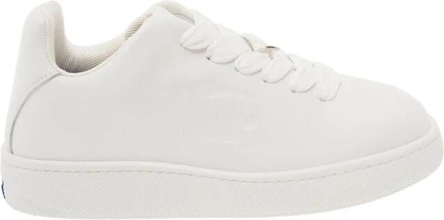 Burberry Leren sneakers met veters White Heren