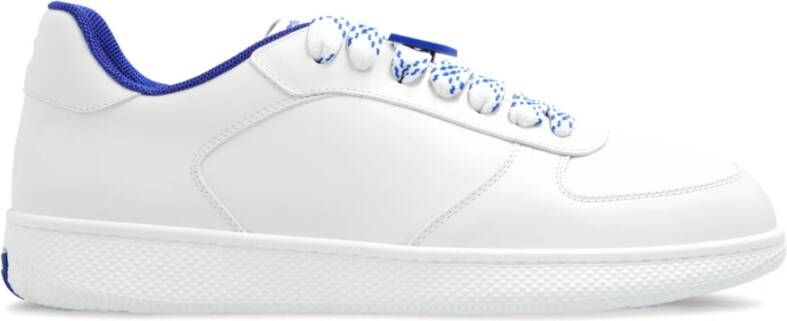 Burberry Witte Leren Sneakers Paneelontwerp White Heren