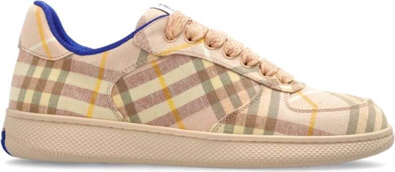 Burberry Check Sneakers met Ronde Neus Multicolor Dames