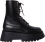 Burberry Zwarte Leren Veterschoenen Black Dames - Thumbnail 5