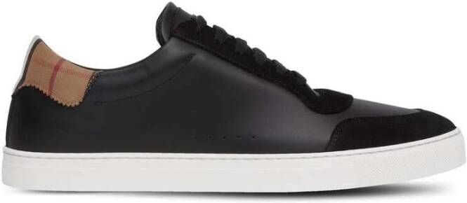 Burberry Vintage Check Leder Sneakers Black Heren