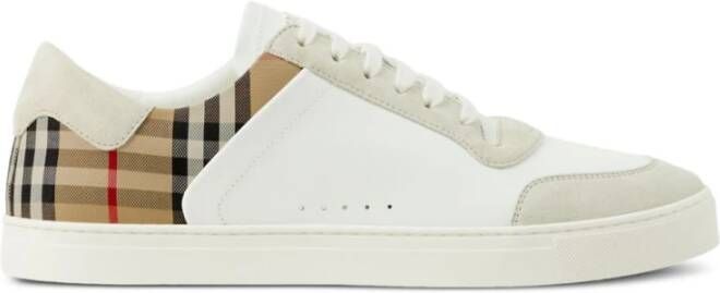 Burberry Vintage Check Witte Sneakers White Heren