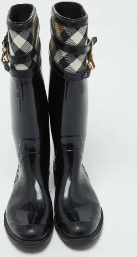 Burberry Vintage Pre-owned Canvas boots Black Dames