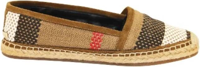 Burberry Vintage Pre-owned Canvas espadrilles Brown Dames