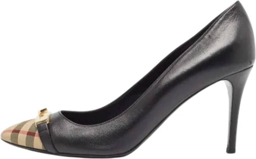 Burberry Vintage Pre-owned Canvas heels Black Dames