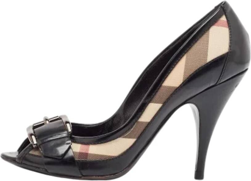 Burberry Vintage Pre-owned Canvas heels Black Dames