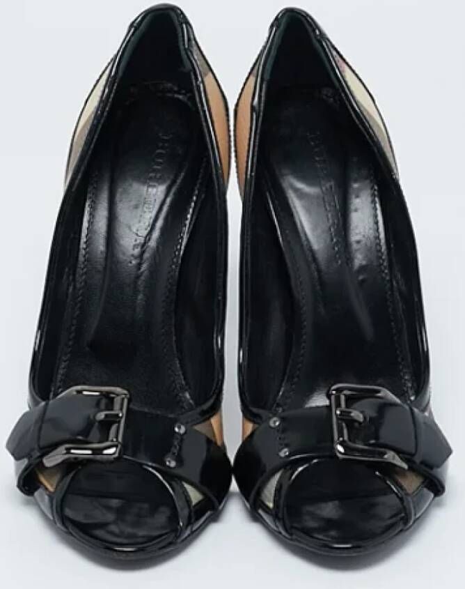 Burberry Vintage Pre-owned Canvas heels Black Dames