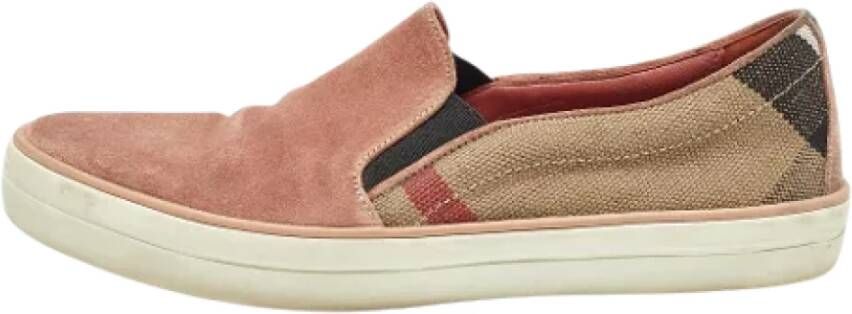 Burberry Vintage Pre-owned Canvas sneakers Pink Dames