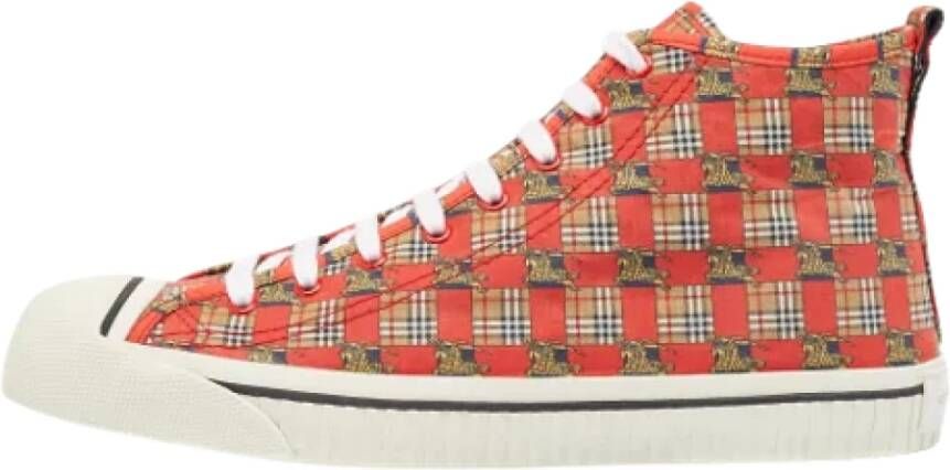 Burberry Vintage Pre-owned Canvas sneakers Red Heren