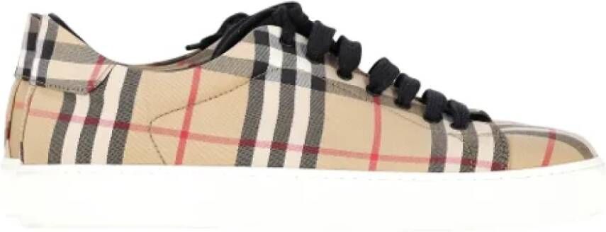 Burberry Vintage Pre-owned Cotton sneakers Brown Dames