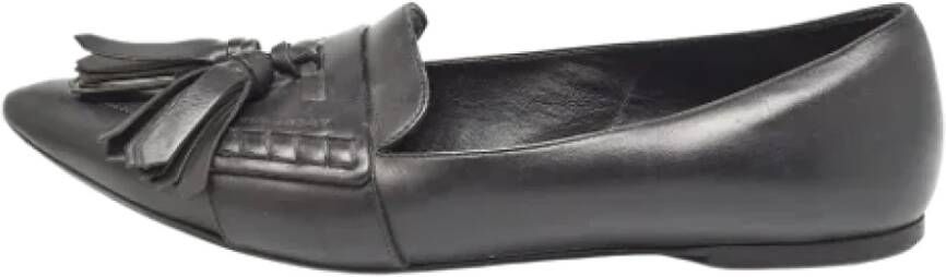 Burberry Vintage Pre-owned Leather flats Black Dames