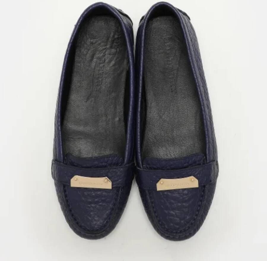 Burberry Vintage Pre-owned Leather flats Blue Dames