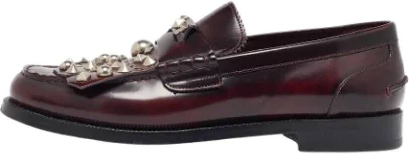 Burberry Vintage Pre-owned Leather flats Brown Heren