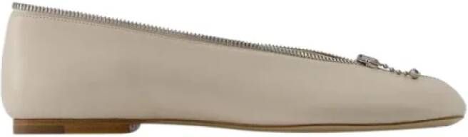 Burberry Vintage Pre-owned Leather flats White Dames