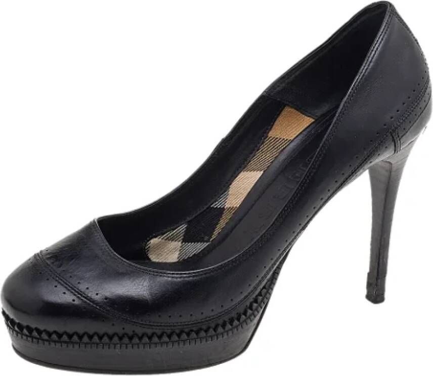 Burberry Vintage Pre-owned Leather heels Black Dames