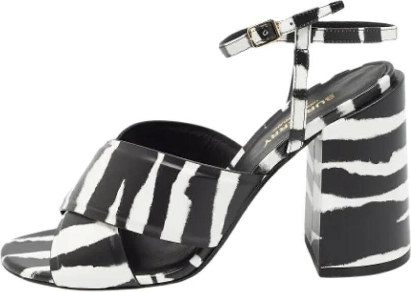 Burberry Vintage Pre-owned Leather sandals Black Dames