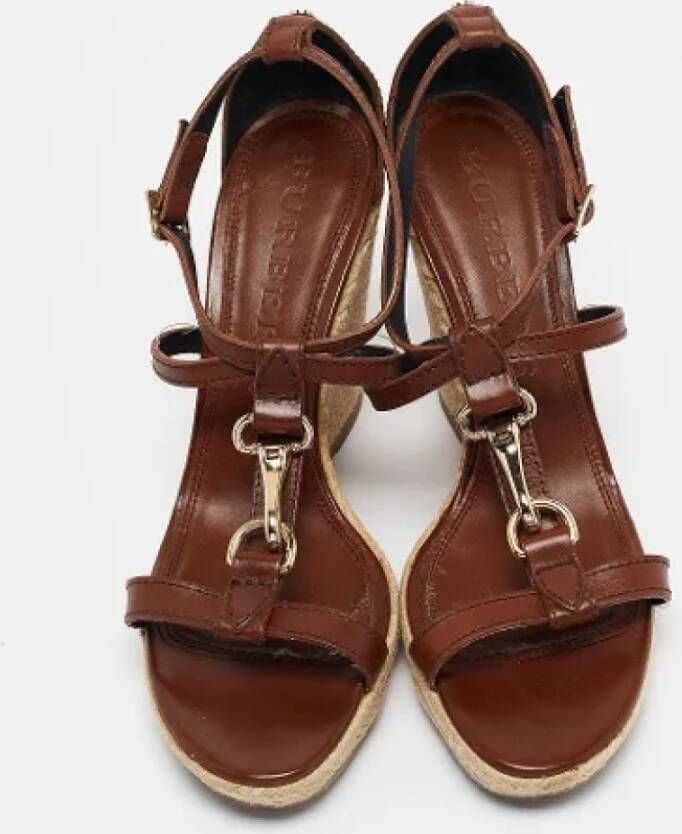 Burberry Vintage Pre-owned Leather sandals Brown Dames