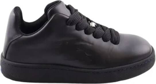 Burberry Vintage Pre-owned Leather sneakers Black Heren