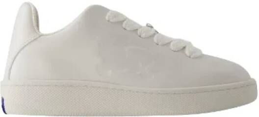 Burberry Vintage Pre-owned Leather sneakers White Dames