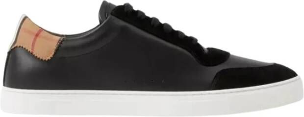 Burberry Vintage Stijl Zwarte Sneakers Black Heren