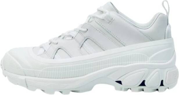 Burberry Witte Canvas Lage Sneaker White Dames