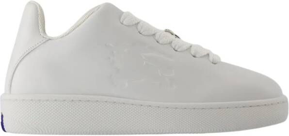 Burberry Witte leren boxsneakers Gestructureerd kalfsleer White Dames