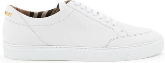 Burberry Witte Leren Sneaker White Dames