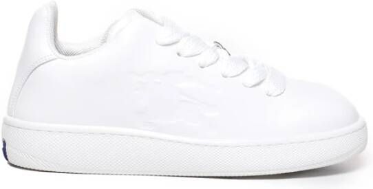 Burberry Witte Leren Sneakers met Prikkeldraad Details White Heren