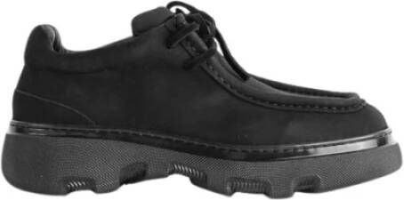 Burberry Zwarte Leren Creeper Veterschoenen Black Heren