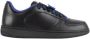 Burberry Zwarte Leren Terrace Sneakers met Blauw Embleem Black Heren - Thumbnail 1