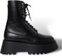 Burberry Zwarte Leren Veterschoenen Black Dames - Thumbnail 1