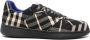 Burberry Zwarte Stoffen Sneakers met Logozool Black Heren - Thumbnail 1