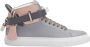 Buscemi Grijze leren hoge sneakers Gray Dames - Thumbnail 1