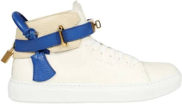 Buscemi Hoge leren sneakers White Heren