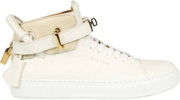 Buscemi Hoge leren sneakers White Heren