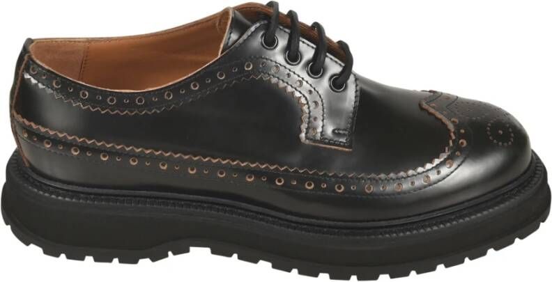 Buttero Zwarte platte schoenen Elegante stijl Black Heren