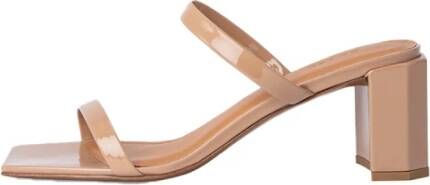 By FAR Tanya Patent Leren Hakken Muiltjes Beige Dames