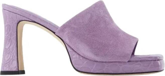 By FAR Leather heels Purple Dames