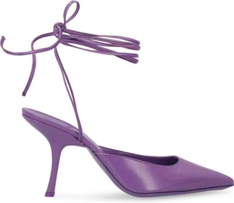 By FAR Leren Pointy-Toe Stiletto Pumps Purple Dames