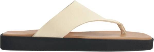 By Malene Birger Leren Flip-Flops Marisol By Herenne Birger Beige Dames