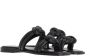 By Malene Birger Zwarte Leren Sandalen met Open Teen By Herenne Birger Black Dames - Thumbnail 1