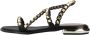 CafèNoir Asymmetrische Platte Sandalen Black Dames - Thumbnail 1