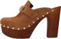 CafèNoir Heeled Mules Brown Dames - Thumbnail 2