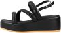 CafèNoir Stijlvolle Platte Sandalen Black Dames - Thumbnail 1