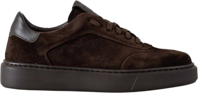 Calce Bruine Leren Sneakers X1581 Brown Heren