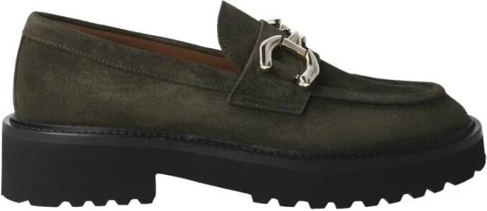 Calce Groene Suède Dames Loafer Green Dames