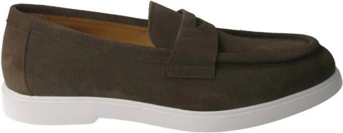 Calce Olijf Suède Heren Loafer Green Heren